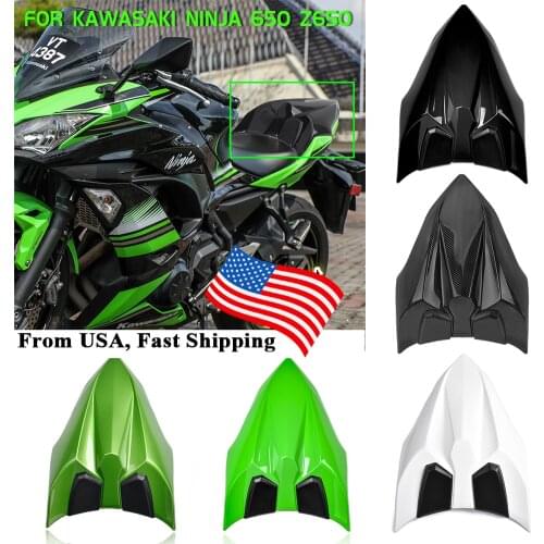Motorcycle Seat Cover For Kawasaki Ninja 650 2020 2019 2018 2017 Carbon Rear Passenger Seat Cowl Hump Fairing Z650 Accessories