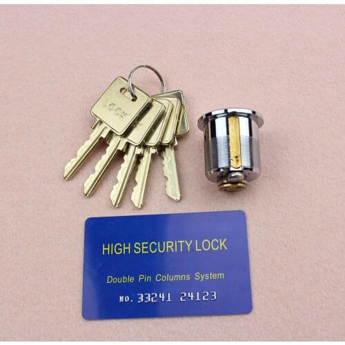 31MM American Rim Cylinder Pick Proof Cupronickel Lock Cylinder For 6487 Anti-theft Door Lock Body with 5pcs key