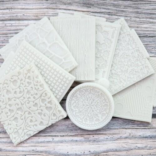 Food grade fondant mold, embossed pad, woven pattern, lattice simulation, bark silicone mold, baking cake decoration