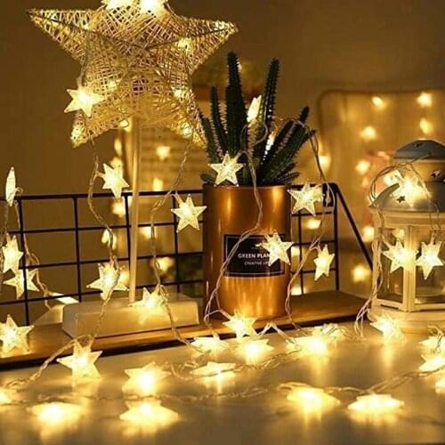 1.5M/3M/6M Moon Stars Balls LED String Lights Holiday Lighting Fairy Garland for Christmas Tree Wedding Party Ramadan Decoration