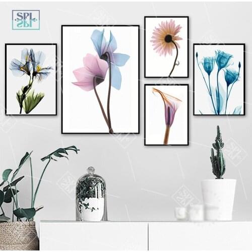 Nordic Style Canvas Painting Watercolor Flowers Plants Print Posters Modern Bedroom Decoration Wall Art Picture for Living Room