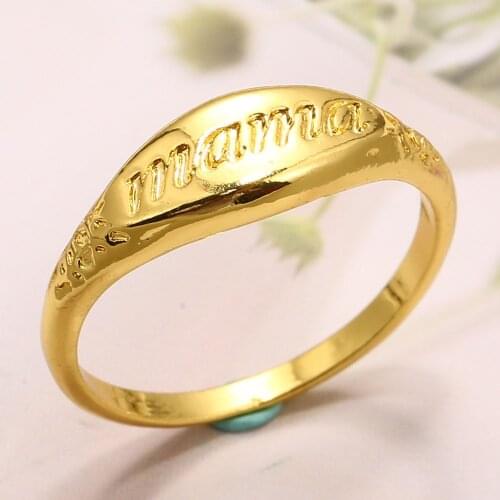 Simple Lettering "mama" Mothers Day Gift Ring Mature Woman Finger Metal Ring Jewelry Best Gift for Wife Mom