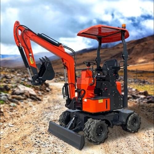 Wheel type EURO V CE certificated micro farm bagger mini shovel digger excavator excavadora low price