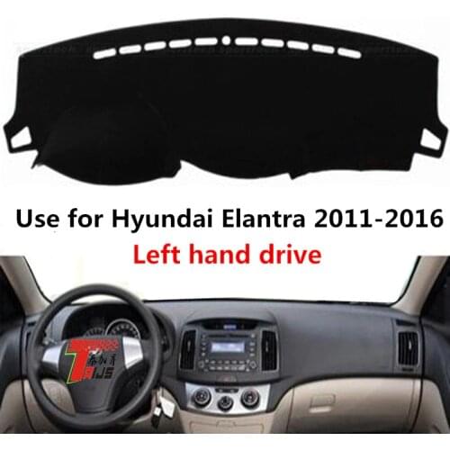 TAIJS Factory New Design High Quality Polyester Fibre Car Dashboard Cover For Hyundai Elantra 2011-2016 Left hand drive