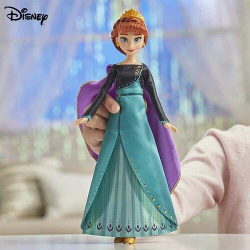 Disney Frozen Musical Adventure Anna Singing Doll Action Figure Toy Original Character Collectible Models Anna Toy for Kid E8881