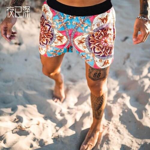 Summer Men Printed Shorts Mens Casual Shorts Fitness Exercise Beach Shorts Breathable Shorts Jogger Mens Shorts