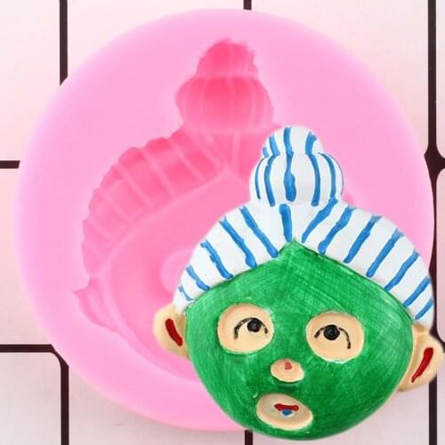 Mask Woman Face Cake Border Fondant Molds Party Cupcake Topper Silicone Cake Decorating Tools Candy Resin Clay Chocolate Moulds