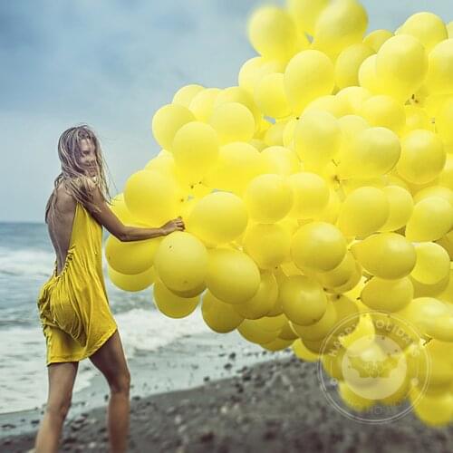 5Inch 10Inch Premium Matte Yellow Latex Balloons Proposal Wedding Decor Birthday Party Room Decoration Color Balloon Wholesale