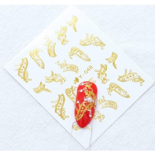 30 PCS Set Nail Art Stickers Set Gel UV Nails Sequins 6.3 * 5.4cm Nail Sticker Optional Decal Sticker Nail Deco Manicure