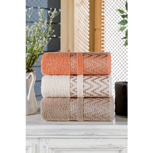 Cotton Tile 3'Lü Towel Set 50x90 Suction Power Is Easy To Clean Dry Quickly Quality Product Turkish Hand Sauna Accessories Sets Face Designer Luxury For Adults Spa