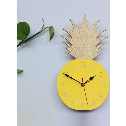 Wall Clock Cartoon Acrylic Pineapple Fruit New Arrical 11Inch Creative Living Room Mute Watch Wall Horlog