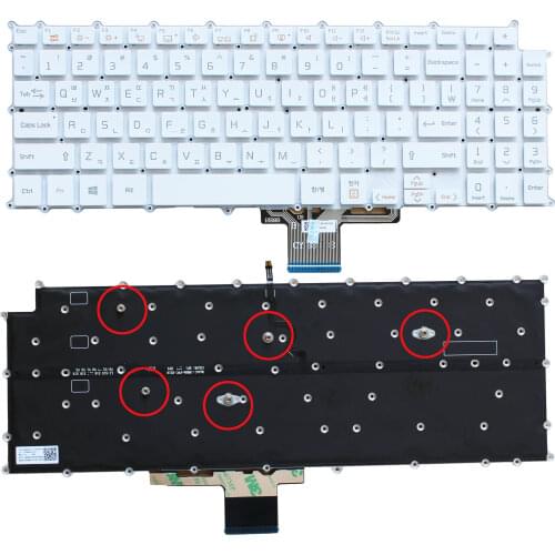 New Korean White Laptop Backlit Keyboard for Gram LG 15Z980 15Z90N
