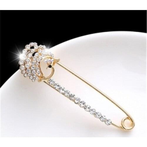 New Fashion Animal Rhinestone Peacock Brooch Pin for Women Jewelry Scarf Shawl Buckle Accessories Gift Wholesale