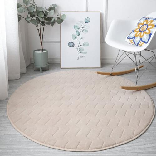 Solid Color Roud Shape Rugs Home Floor Carpets In Living Room Bedroom Bathroom Mat Sofa Area Alfombra Diam 60cm 80cm 100cm 120cm