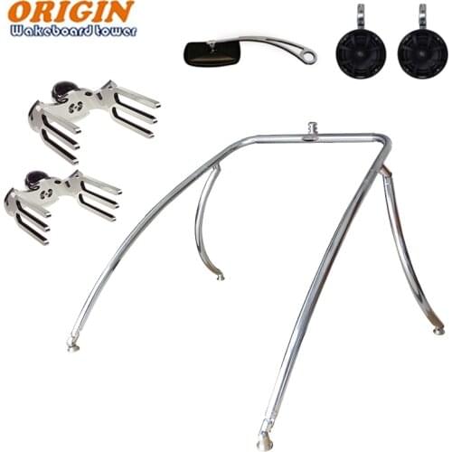Origin Advancer Wakeboard Tower with Wakeboard Rack /Waterproof Speaker and Mirror Package