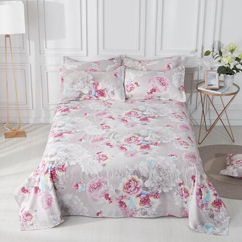 [Sheet + Pillowcase] 3-piece set of four-season universal bed sheet single spring and summer bed sheet double bed sheet
