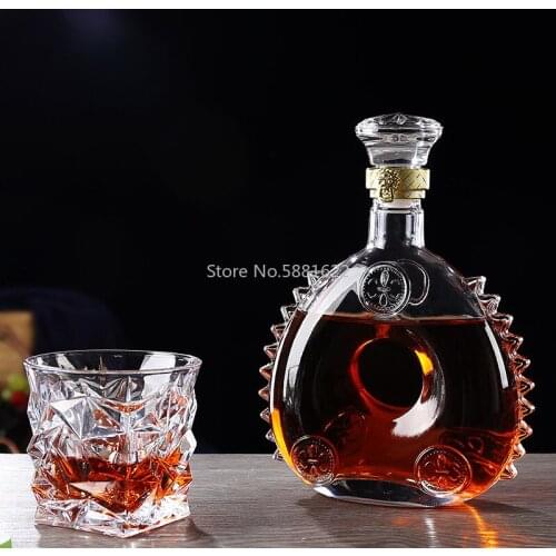 Retro Red Wine Bottle Champagne Glass Whiskey Wine Decanter Bottle Jug Pourer Aerator for Family Bar Transparent Wine Glass