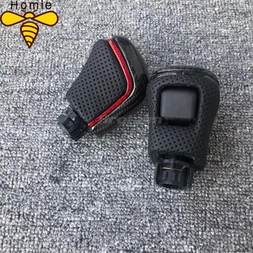 Lever Gear Stick Shift Knob Head Carbon Fiber Gear Shift Knob For Toyota Avalon Camry xv70 Corolla Levin 2018 2019 2020