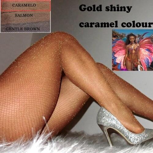 Sexy Stockings Pantyhose Shiny Female Tights Women Diamond Shiny Medias De Mujer Rhinestone Carnival Party Glitter Dancer SW128
