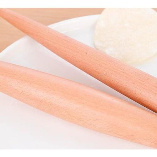 Rolling Pin Wood Fondant Cake Dough Roller Non-Stick Cooking Tool Gadgets Pasta Dumpling Skin Maker Double