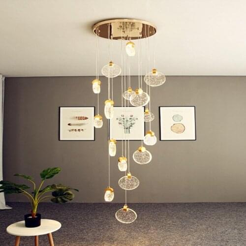 Modern Design LED Pendant Lights Simple Personality Crystal Hanging lamp Glass Pendant Lamp for Living Room Bedroom home Decor