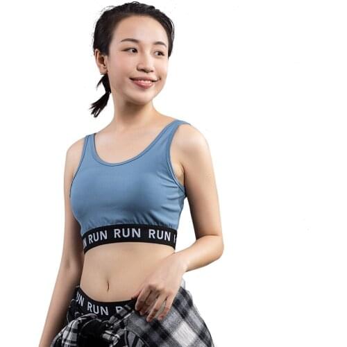 Sports Bra For Women Gym Running Tank Top Letter Polyester Wirefree Yoga Bra Sport Underwear Workout Bra Outdoor Top For Fitness