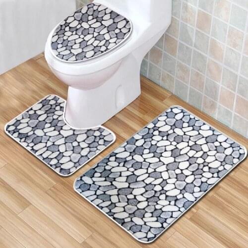 Thickened Toilet Cushion Winter Soft Washable Common Nordic Toilet Seat Pads Household Bathroom Lavatory Cushion Toilet Set