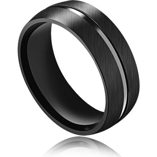 Yobest 2019 New Fashion Punk Rock black ring stainless steel cool men ring wedding jewelry