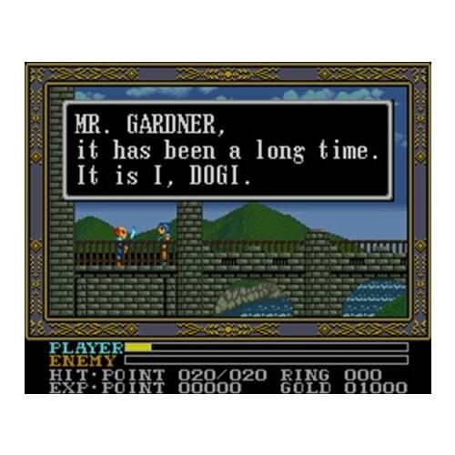 Ys III - Wanderers from Ys NTSC Version 16 Bit 46 Pin Big Gray Game Card For USA Game Players