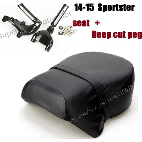 Rear Passenger Seat + Footpeg Mount Set for harley Sportster XL 883 1200 2014-2015