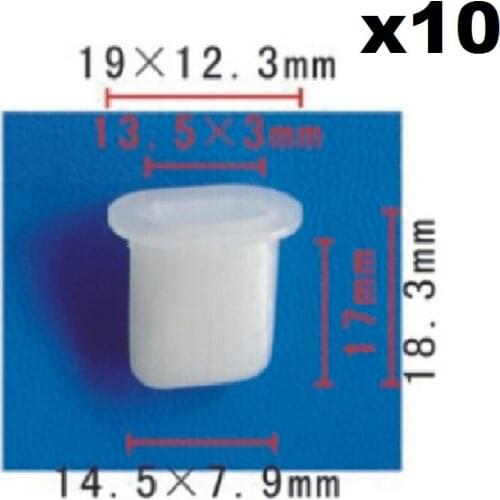 10x For Honda 90683-693-0000 For Nissan 78856-R4301 Screw Grommet Rivet Fastener / Nylon Retainer Clip