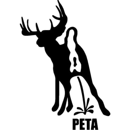 15.2*10.6CM PETA Funny Cartoon Car Sticker Bumper Window Decorative Decals C8-1522
