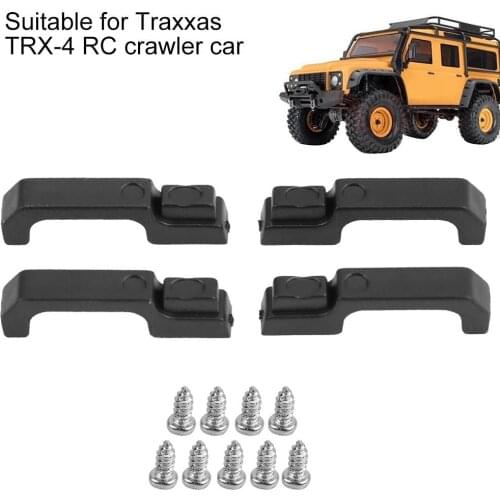4Pcs Plastic Simulation Door Handles Accessory for Traxias T-RX 4 RC Crawler Car Plastic exquisite RC Car Door Handles slightly