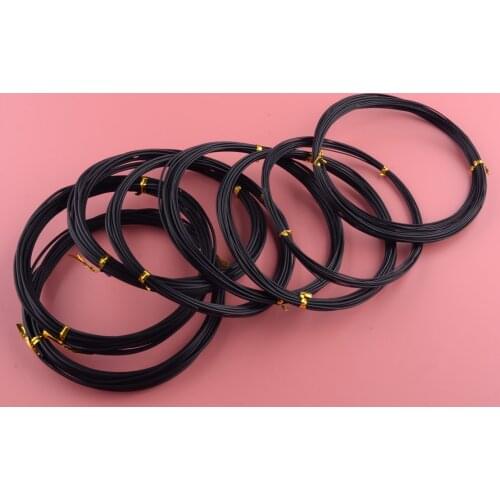 9 Rolls Black Bonsai Anodized Aluminum Training Styling Tree Craft Florist Wire with 3 Sizes Potted Plants Decoration