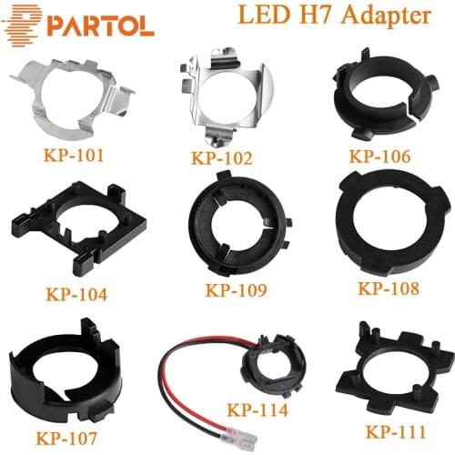 Partol H7 LED Adapter H7 Bulb Holder Socket Retaining Clip Base for Kia BMW AUDI A3 A4 VW Golf NISSAN Mercedes-Ben Hyunda Ford