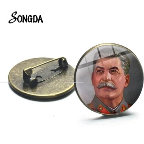 Hero Stalin CCCP Retro Brooch Sickle Hammer Sign Soviet Russian Army Icon Badge for Men Coat Suit Metal Pins High Quality