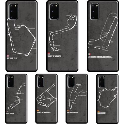 Formula 1 F1 Racing Circuit Case For Samsung Galaxy S10 S9 S8 Note 10 Plus Note 20 Ultra S20 FE S21 Ultra Phone Cover