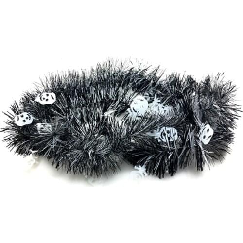 Halloween Decoration Tinsel Black White Ghost Tinsel For Halloween Party Decorations Kids Adult Supplies ASD122