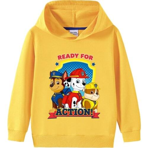 PAW PATROL Print Baby Girls Hooded Sweatshirts Girl Hoodies Clothes Cotton Soft Kids Sportswear