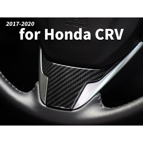 For Honda Crv CR-V 2017 2018 2020 Steering Wheel Decorative Stickers Crv Steering Wheel Button Carbon Fiber Decoration Modified