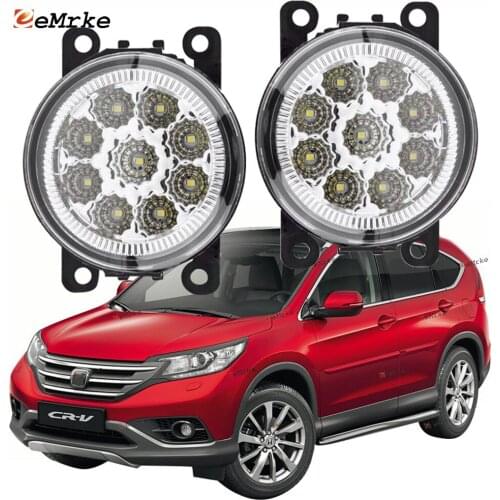 EEMRKE 2 PCS for Honda CR-V CR V RM CR-Z CR Z 2012 2013 2014 9-Pieces Led Fog Lights H11 12V Front Bumper Fog Light