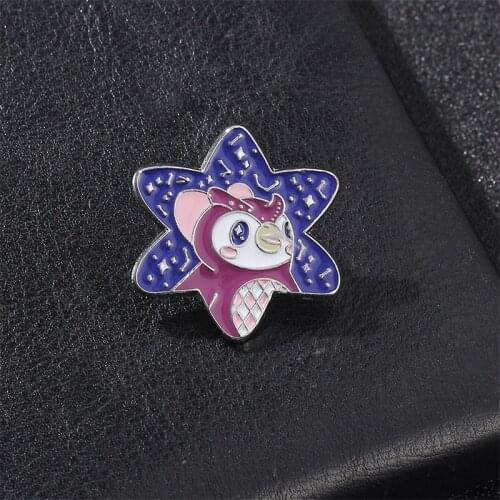 Animal Crossings Owl Sister Fu Ke Enamel brooches Cute Cartoons Metal Badge pins Accessories Jewelry Gifts for Girls