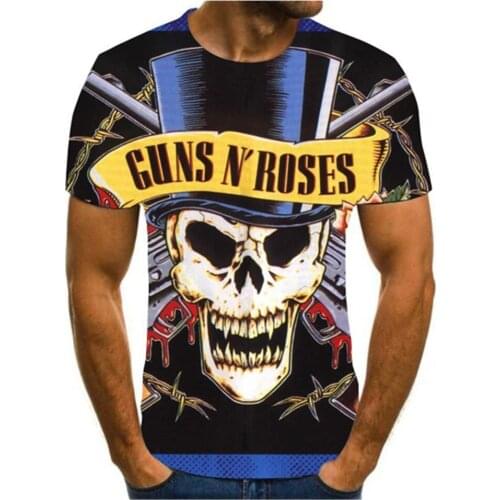 2021new Skull 3D Print tshirt Punk Rock men clothing T shirt Hip Hop Funny T-shirt summer fashion Short sleeve Horror Style tops