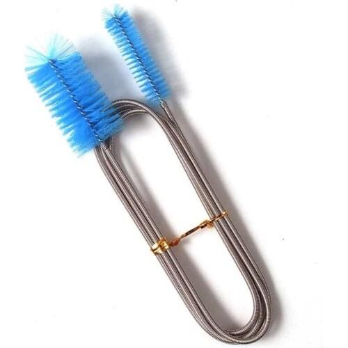 Stainless Steel Tube Cleaning Brush Single Double Ended Flexible Aquarium Fish Tank Filter Pump Hose Pipe Brushes Cleaner