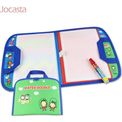 Water Doodle Mat with Portable Belt Magic Water Pen Soft Cloth Coloring Books Writing Painting Toys Christmas Gift for Kids