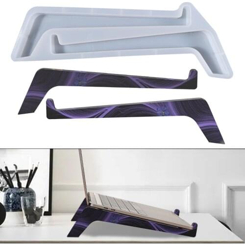 Hand-made Computer Bracket Silicone Mold DIY Crystal Resin Epoxy Resin Storage Desktop Cooling Shelf Model