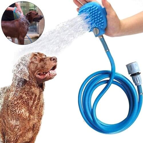 Universal Pet Massager Bath Brush for Dogs Cats Silicone Puppy Big Dog Shower Head Sprayer mascotas Grooming Gloves Accessories
