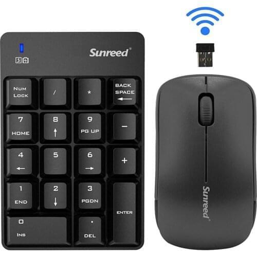 18 Keys 2.4 G Mini Wireless USB Numeric Keyboard And Mouse Set Wireless Keyboard Kit Set Tablet Laptop Computer Accessories