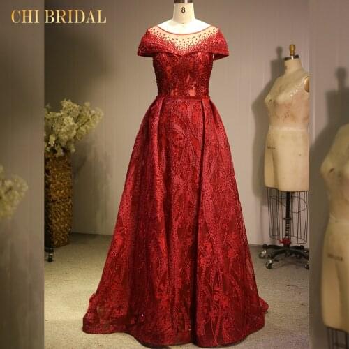 Elegant Handmade Evening Dress Long Sleeve Perspective Trailing Evening Dress Comfortable Fabric Real Model Picture