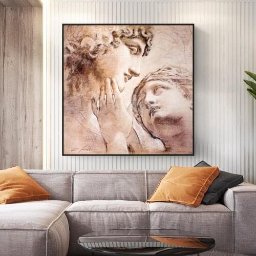 Wall Art Decoration Canvas Painting Modern Abstract Graffiti David and Venus Sculpture Pictures Printed Poster for Living Room